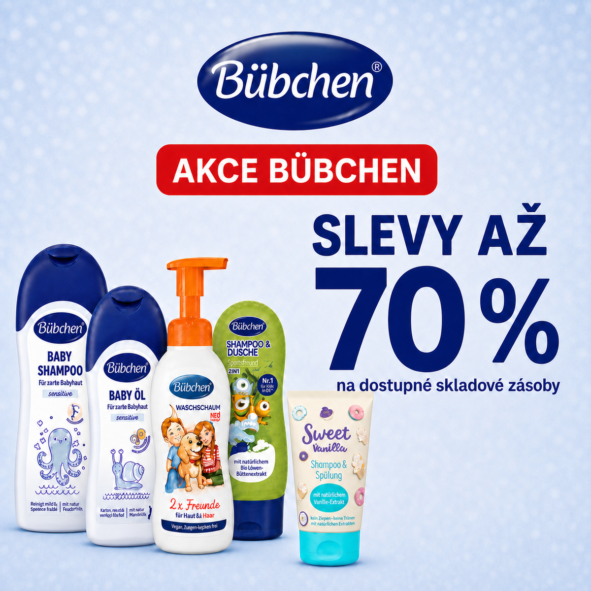 👶 Akce na dětskou kosmetiku Bübchen – slevy až 70 %
