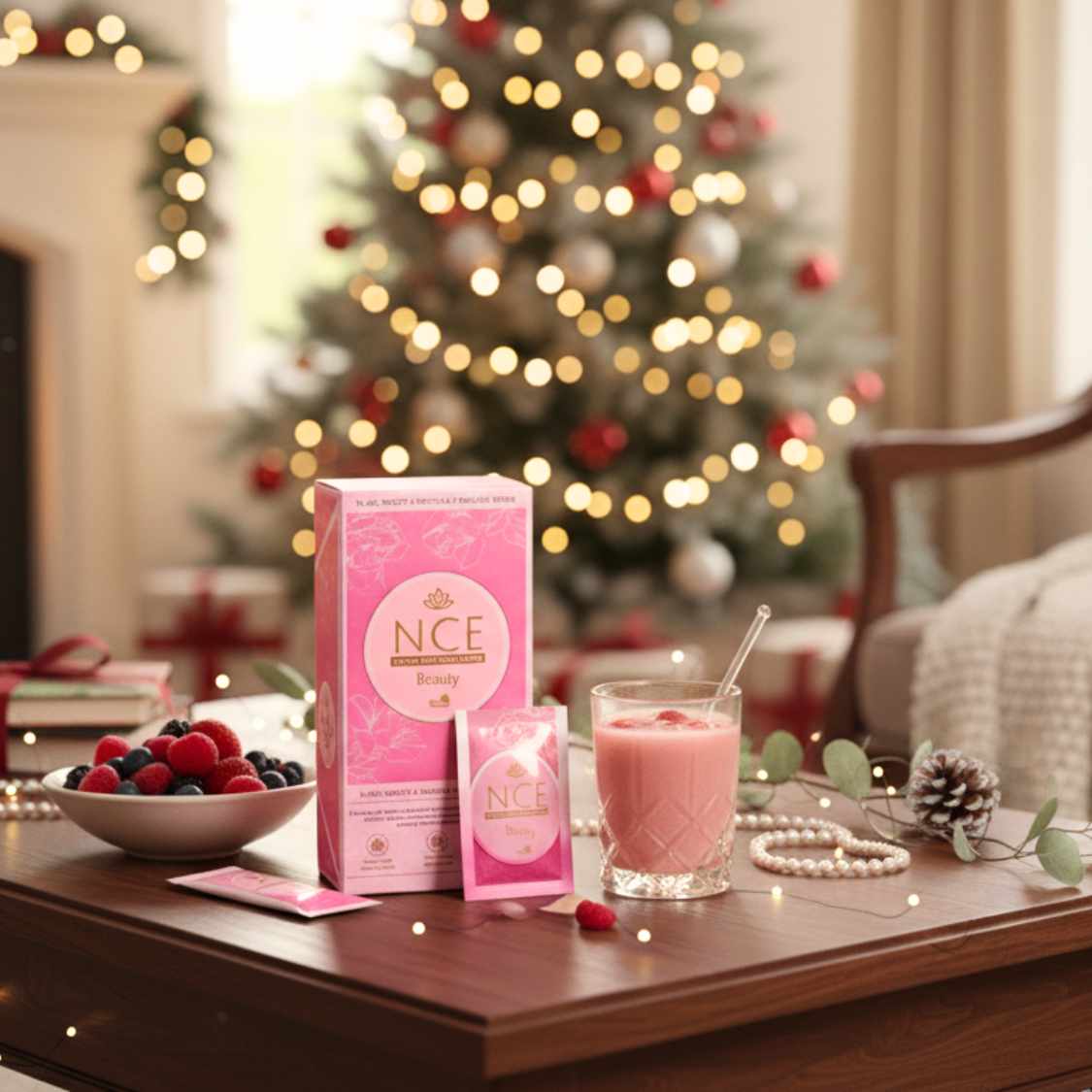 NCE Beauty, hydrolyzovaný kolagen, vitamin C, kyselina hyaluronová