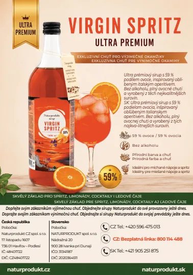 Naturprodukt Virgin Spritz v gastro balení 1000 ml