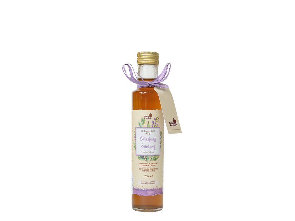 Bylinný šalvějový Naturprodukt sirup, do čaje či limonády