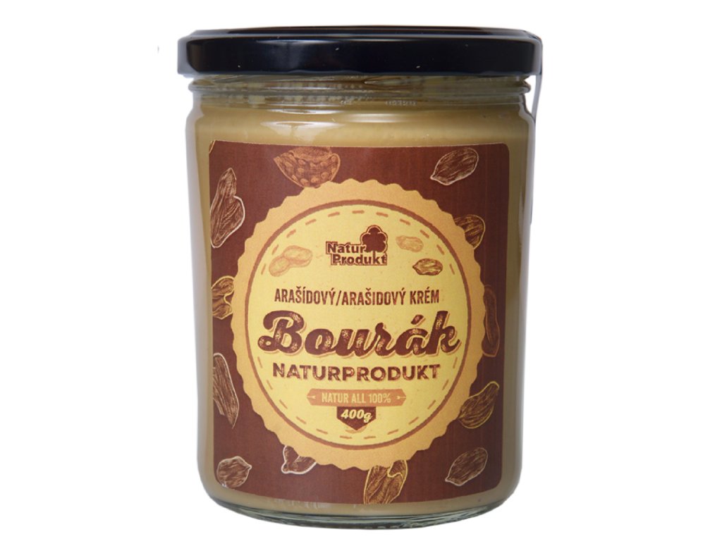 Arašídový krém Bourák  400g Naturprodukt