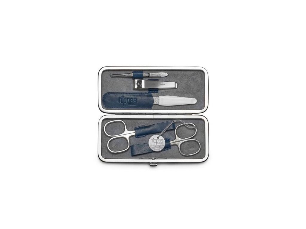 Luxusní manikúra 5 dílná -Vintage modrá Nippes Solingen