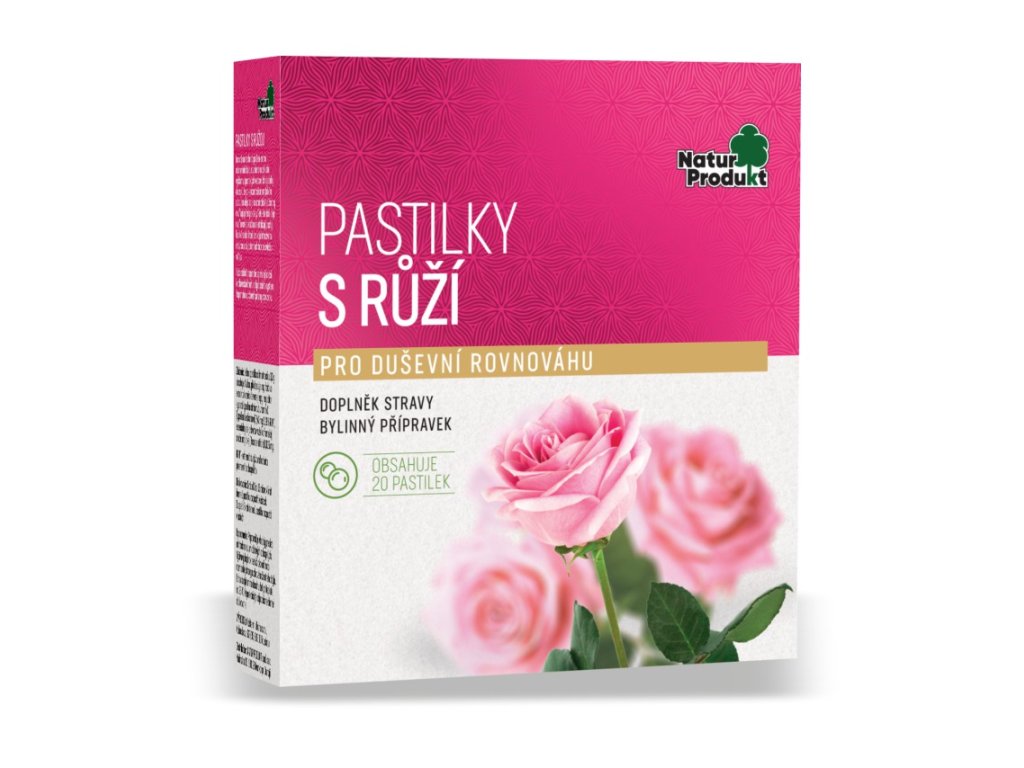Naturprodukt pastilky s růží