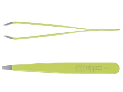 Pinzeta lomená, lakovaná, zelená nerez 9,50 cm NIPPES