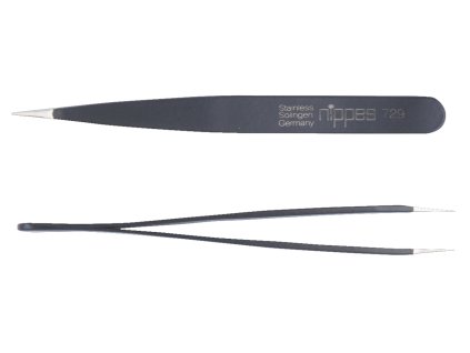 Pinzeta špičatá, lakovaná, černá, nerez 9,5 cm NIPPES Soling