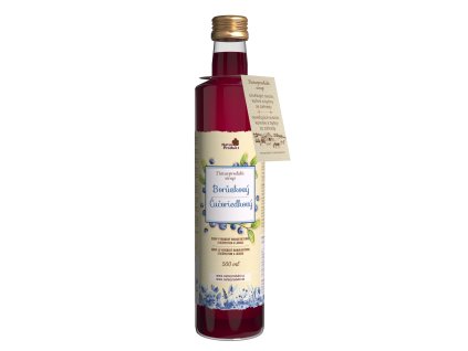 Naturprodukt sirup zpracovaný z borůvek, k přípravě limonád a čajů, větší balení