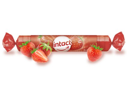 Intact rolička hroznový cukr s vit. C JAHODA