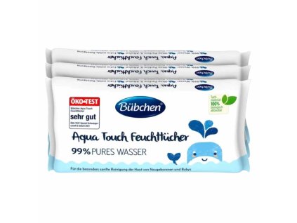 Bübchen Aqua Touch vlhké ubrousky 3x48 ks