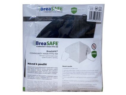 BreaSAFE COMMUNITY MASK FFP2 černá L 5 ks