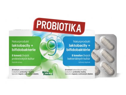 Naturprodukt probiotika. laktobacily+bifidobakterie 9 kmenů