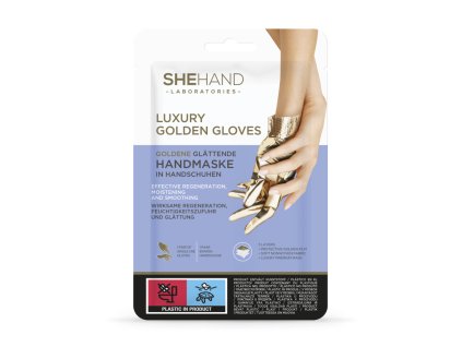 SheHand Luxury Golden - Zlaté zjemňující rukavice 1 pár