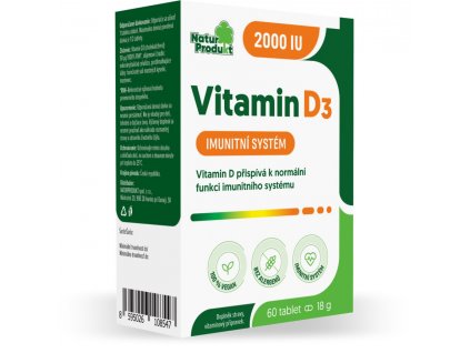Naturprodukt Vitamin D3 2.000 IU 60 tbl