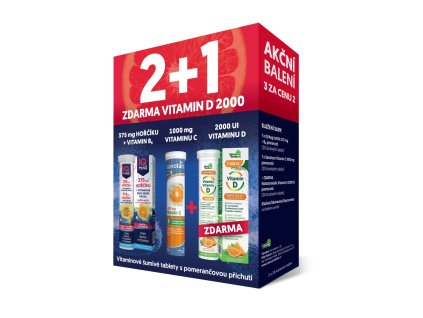 Akční balení | Šumivé tablety s hořčíkem, vitamínem C a D