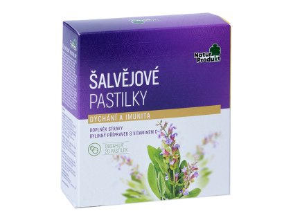 Naturprodukt Šalvějové pastilky 20 past