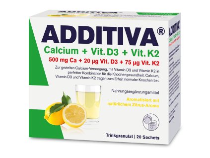 Additiva Vápník + D3 +  K2, nápoj 20sáčků