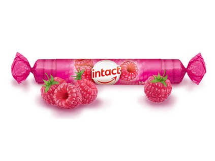 Intact rolička hroznový cukr s vit. C MALINA