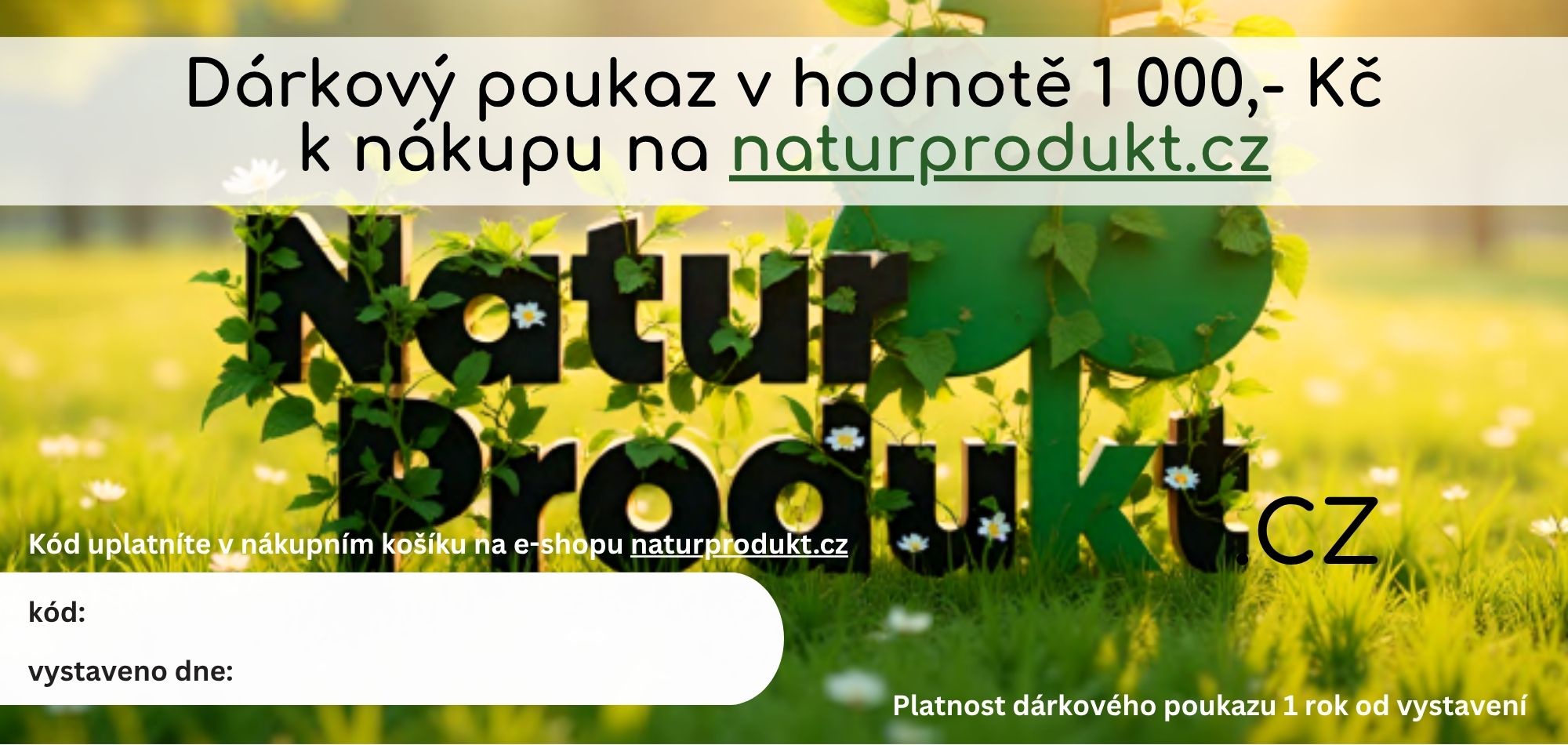 Dárkový poukaz 1000 Kč