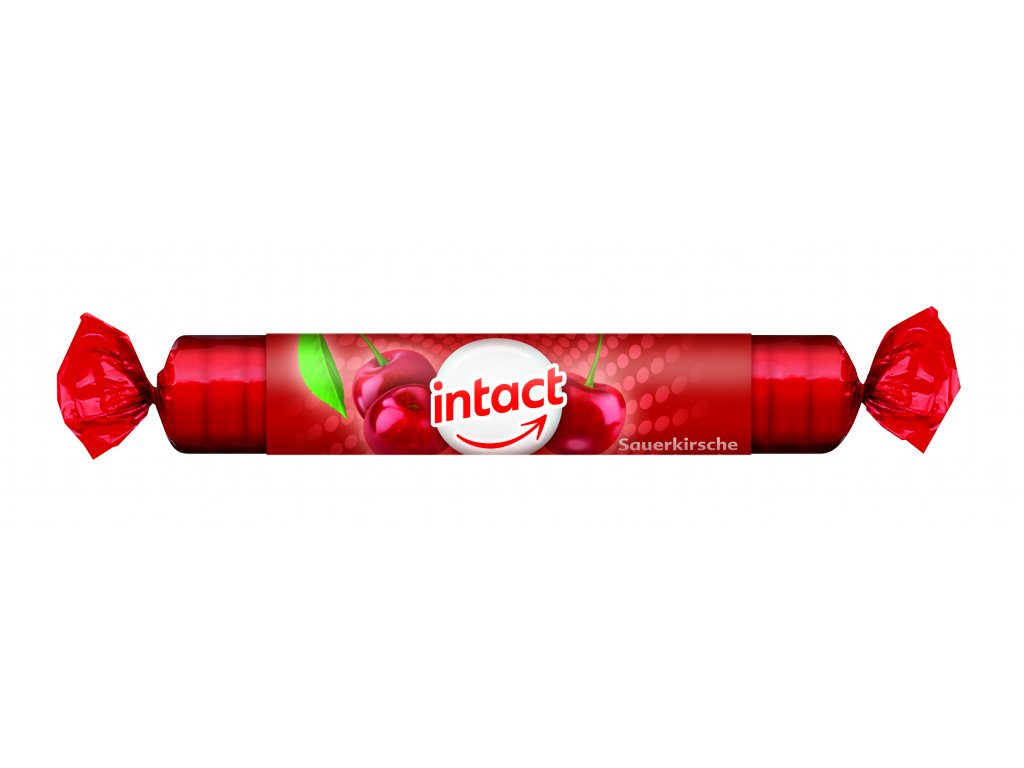 Intact rolky hroznový cukor s vitamínom C višňa