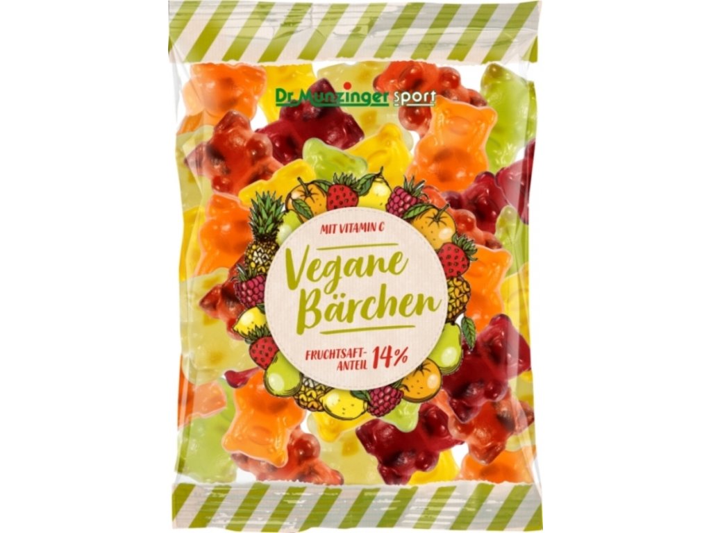 Vegan gumené medvedíky s vitamínom C, Dr. Munzinger sport.,