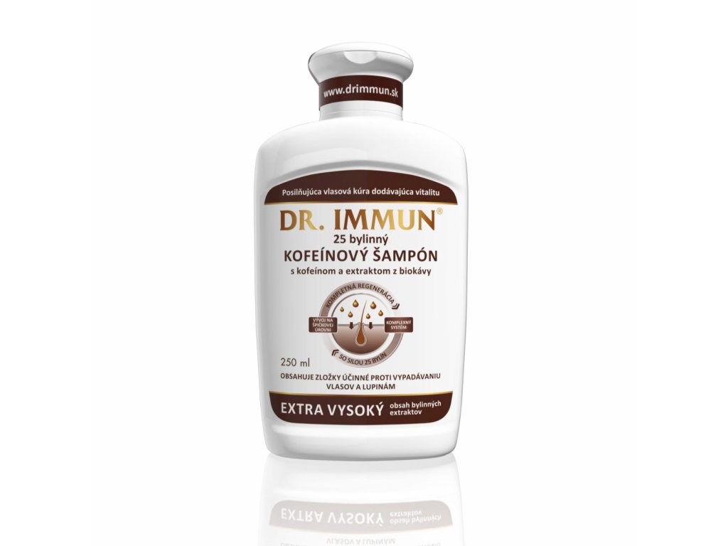 DR. Immun®  Kofeínový šampón na vlasy s 25 bylinami