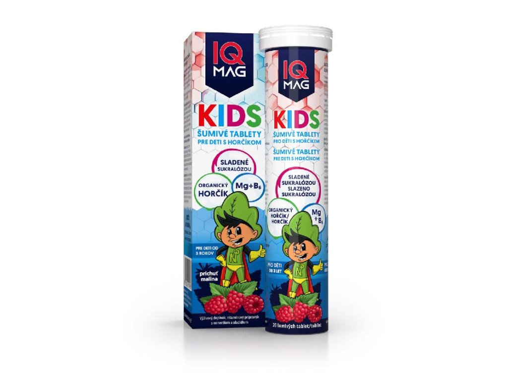 IQ Magnesium Kids pre deti šum.tbl. malina