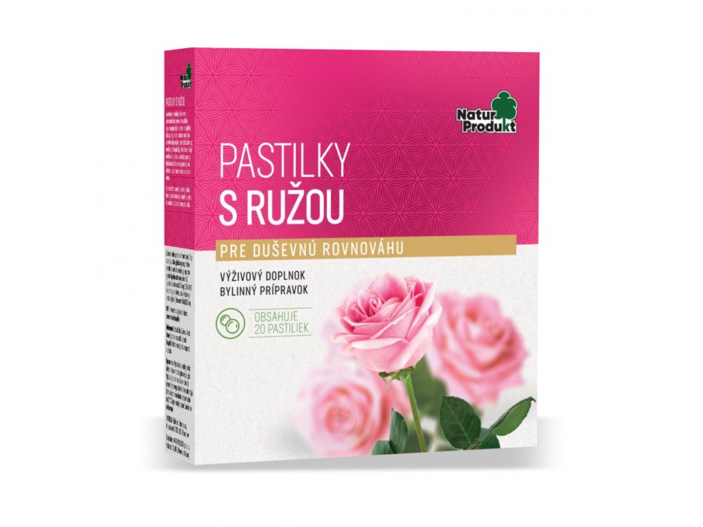 Naturprodukt Pastilky s ružou