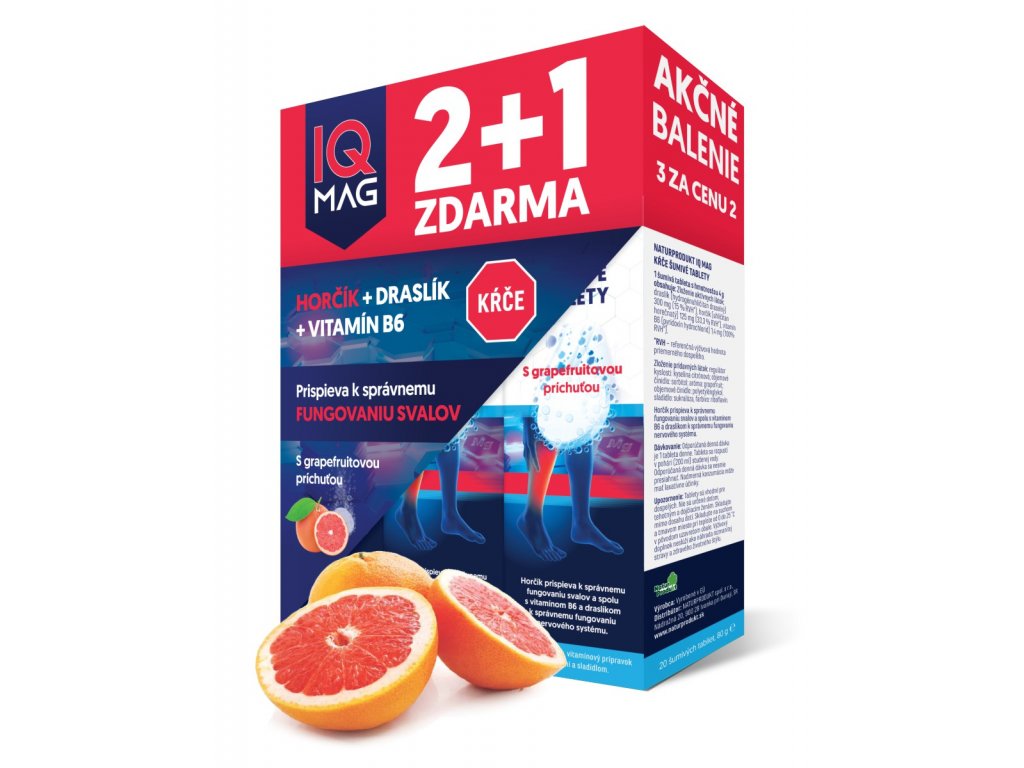 IQ Magnesium kŕče. šum.tbl.grep 2+1