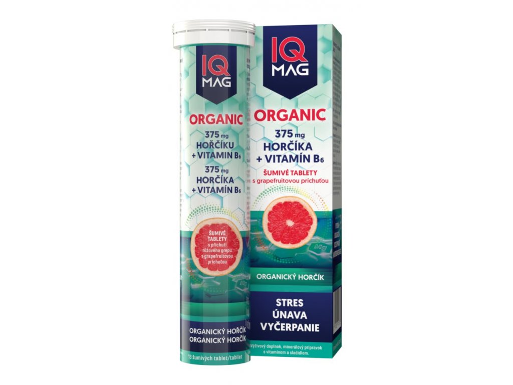 IQ Mag ORGANIC Mg+B6 šumivé tablety