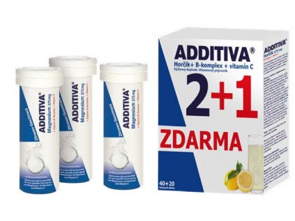 Magnézium 375 mg + B-Komplex + vit.C. Additiva 2+1