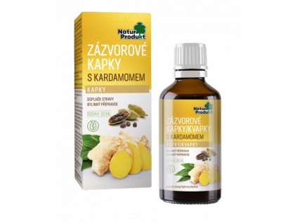 Naturprodukt Zázvorové kvapky s kardamómom