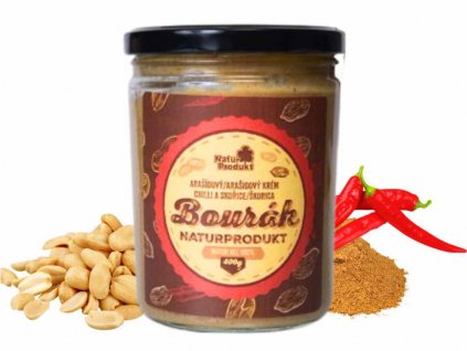 Bourák arašidový krém so škoricou a chilli 400 g