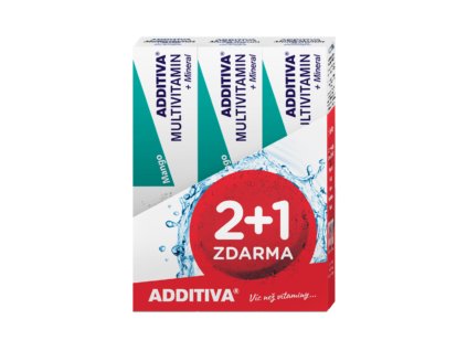 Additiva Multivitamin+Mineral Mango šum.tablety 2+1 ZDARMA