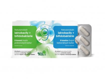 Naturprodukt Laktobacily + Bifidobaktérie, 15 kapsúl