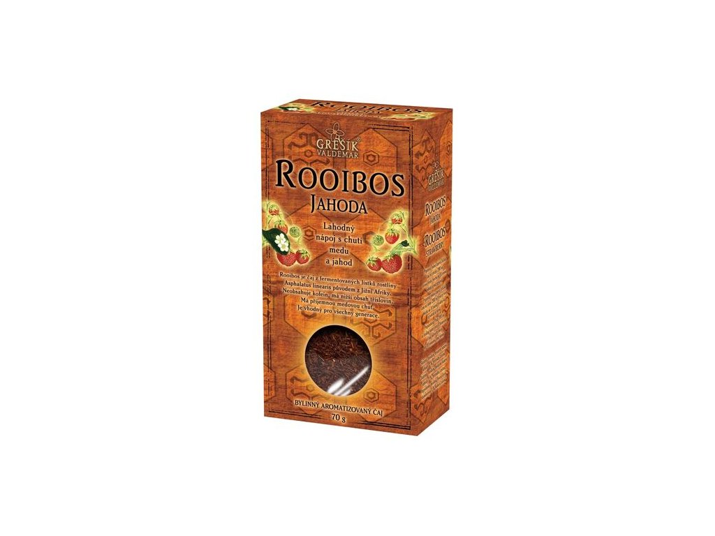 Rooibos Jahoda 70 g krab. GREŠÍK Čaje 4 světadílů