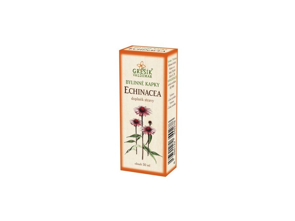 Echinacea kapky 50 ml GREŠÍK-Z-40% líh, Bylinné kapky