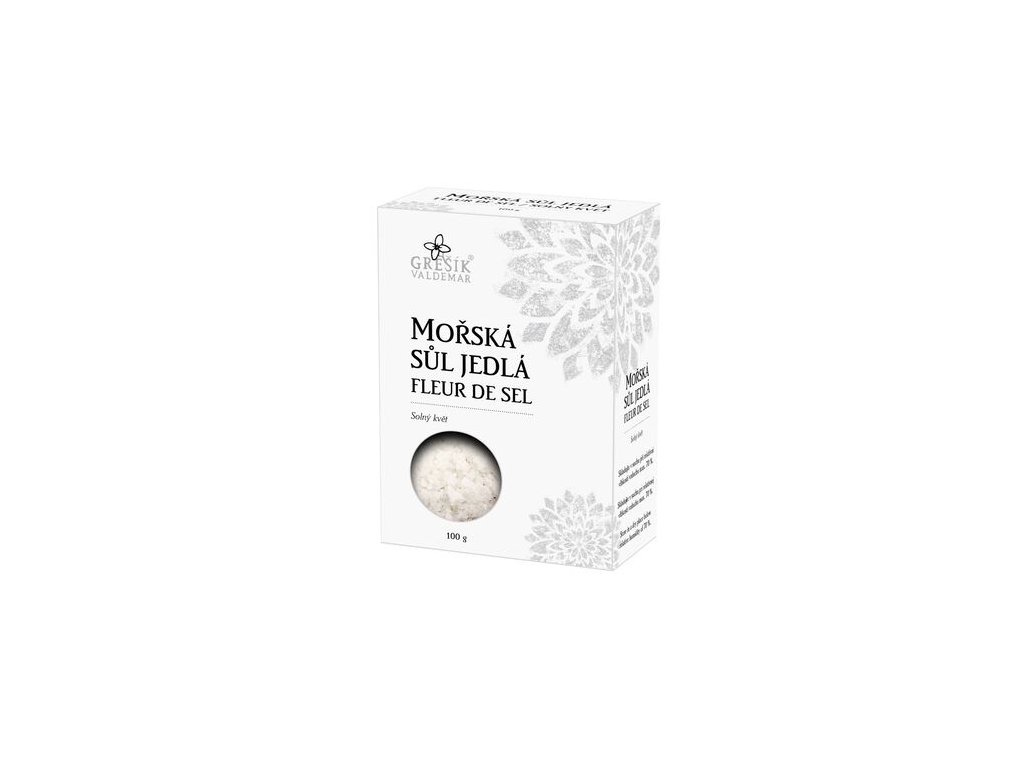 Sůl Mořská jedlá Fleur de sel 100 g GREŠÍK