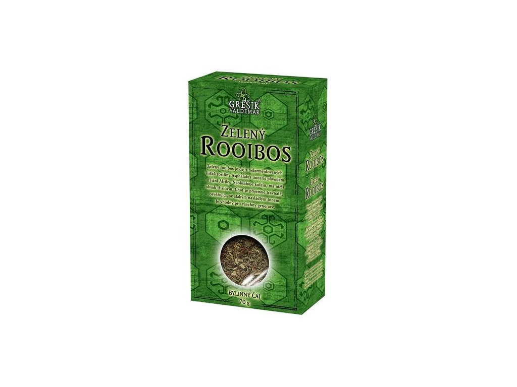 Zelený Rooibos 70 g krab. GREŠÍK Čaje 4 světadílů