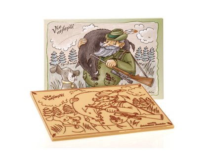 231 3 velka cokolada s reliefem myslivec 120g