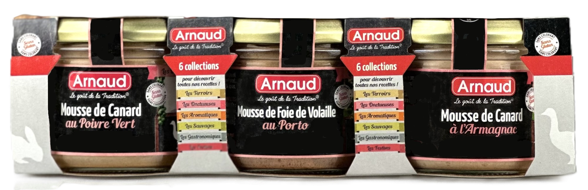 Arnaud Pochoutkové trio jemných paštik (pěn), 3 x 90g