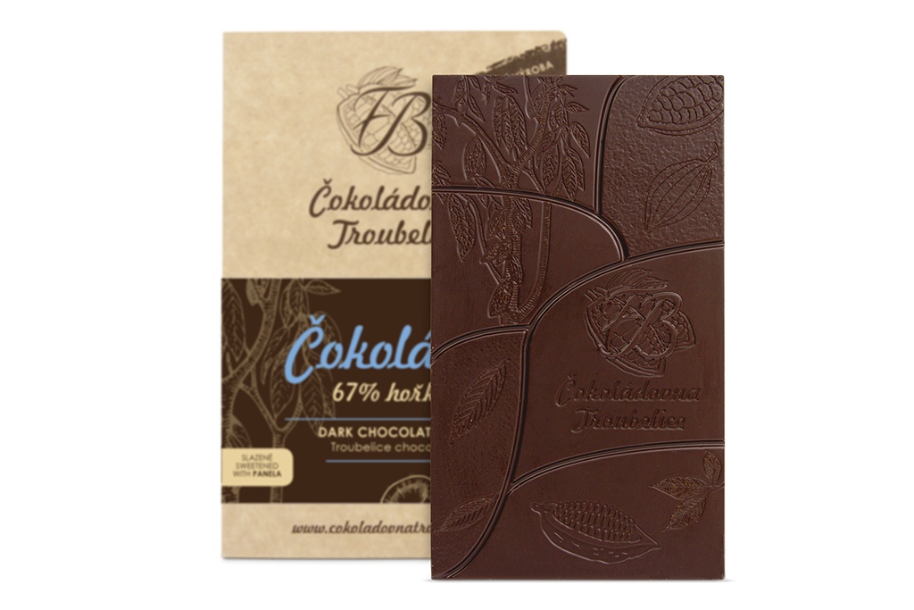Čokoládovna Troubelice Čokoláda hořká 67% s kokosem, 45 g - EDICIÓN NUEVA