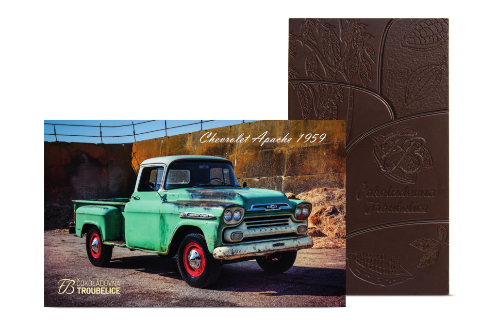 Čokoládovna Troubelice Čokoláda "Chevrolet Apache", 45g - AMERIKY Varianta: hořká 75%