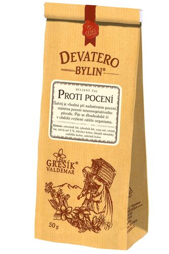 Levně Proti pocení 50 g GREŠÍK Devatero bylin