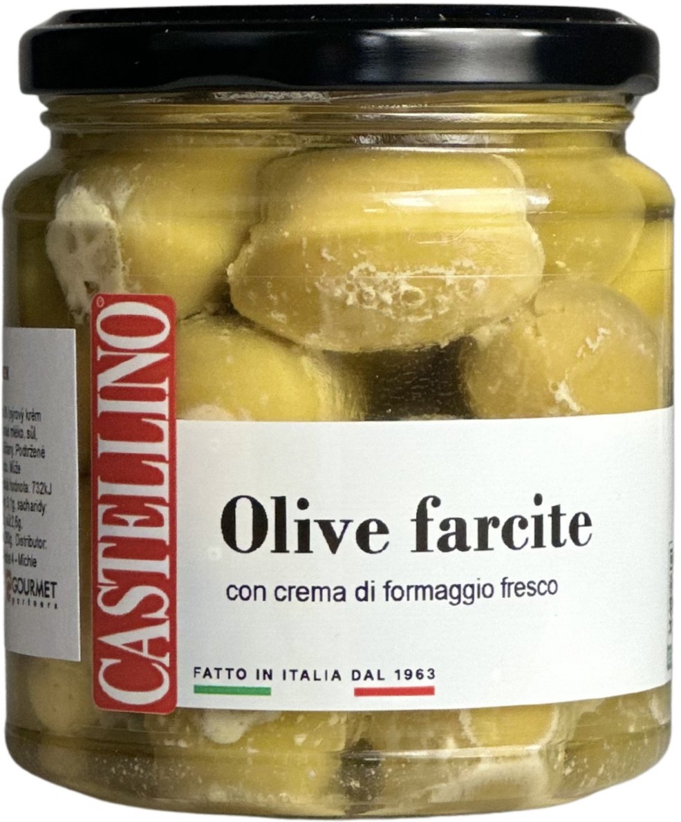 Levně Ortomio Olivy plněné krémem Parmigiano, 314 ml/280 g