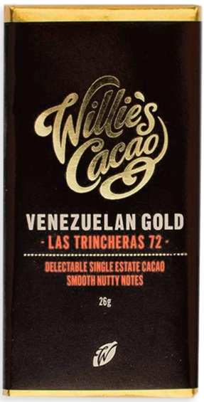 Willies Cacao Baby Willie's Cacao hořká čokoláda Venezuelan Gold, Las Trincheras 72%, 26g