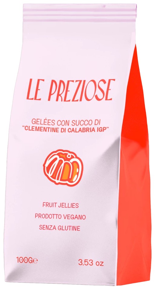 La Preziose Le Preziose želatinové bonbóny s ovocnou šťávou z klementinek VEGAN, 100g