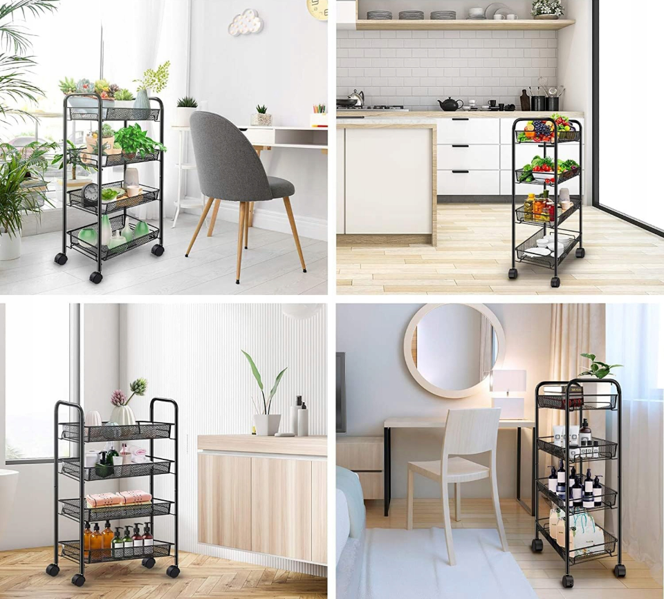 mobilní regál na kolečkách