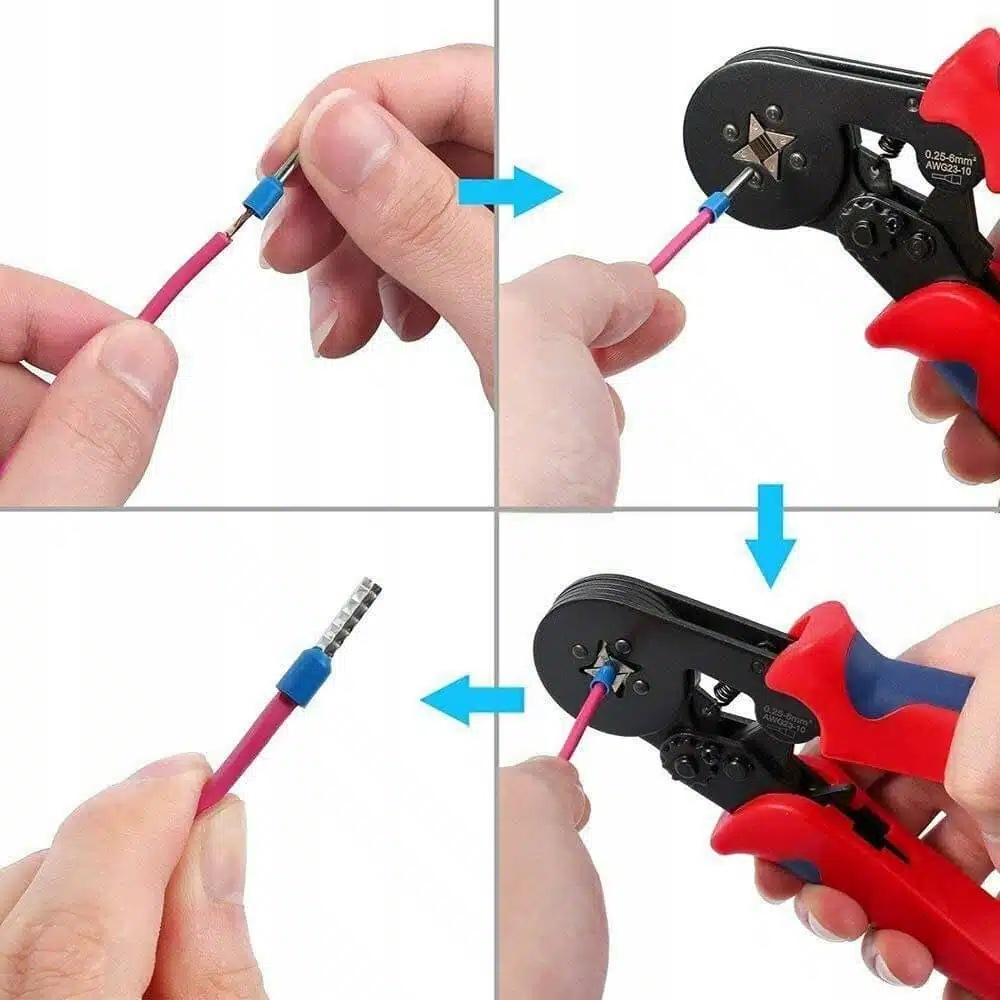 kvalitní krimpovací kleště + velká sada lisovacích dutinek 1 200 ks