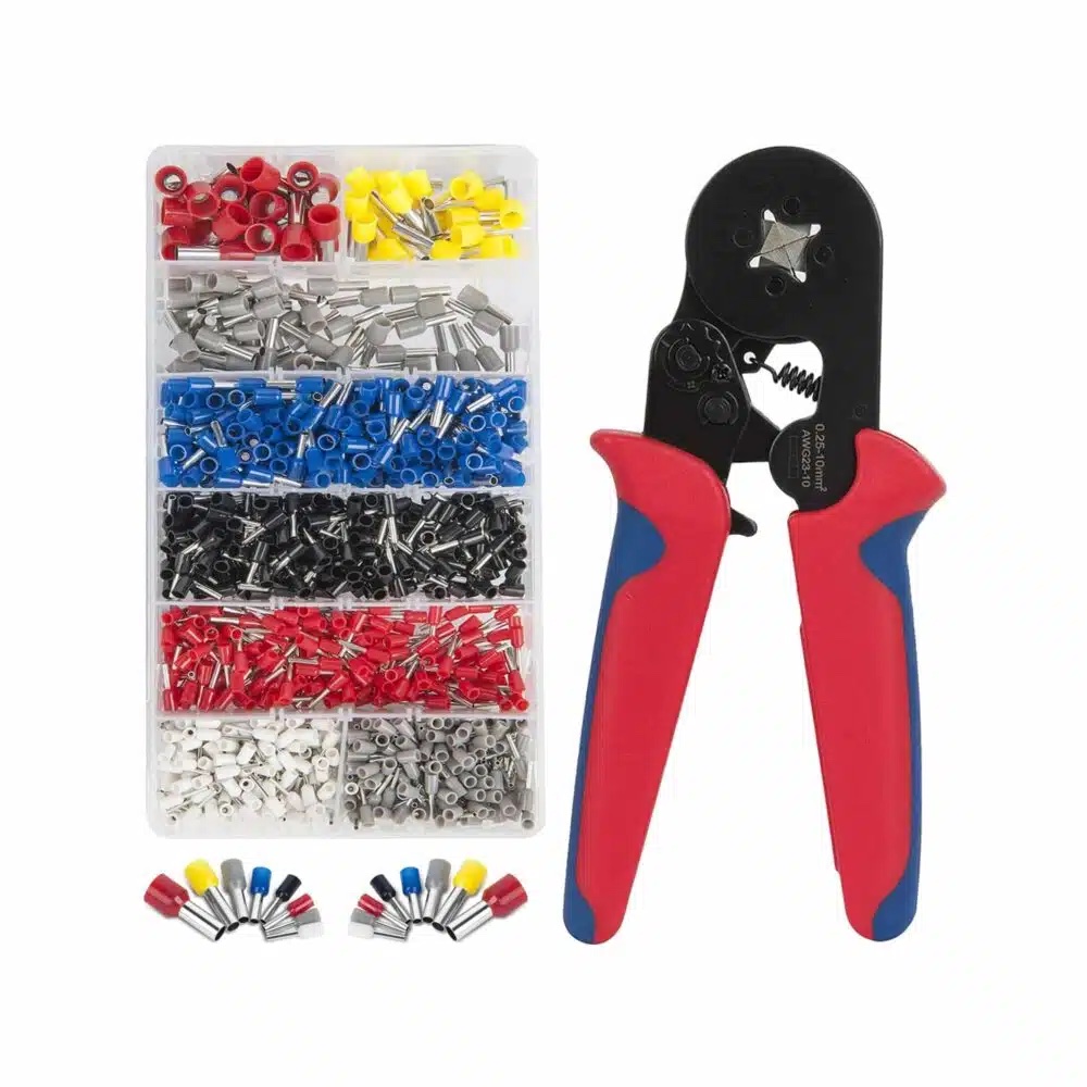 speciální krimpovací kleště + velká sada lisovacích dutinek 1 200 ks