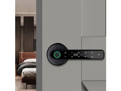 smart zámek - klika dveří na otisk prstu a kód