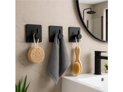 luxusní kovový samolepící věšák